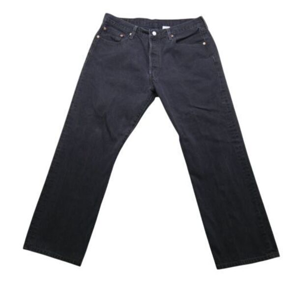 Vtg Levi's 501-0660 Jeans Mens 36x30 Y2K 2000s Black Button Fly Straight Leg - Picture 1 of 16